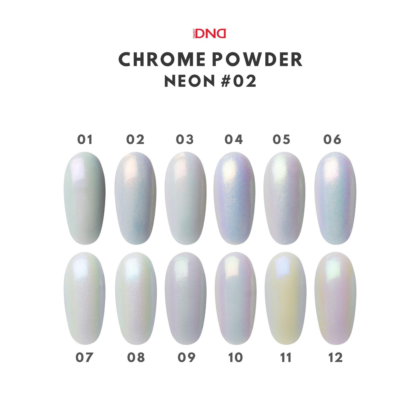 DND Chrome Powder — Neon #02 (12pcs.)
